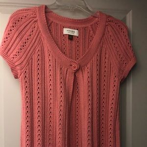Sonoma life+style salmon cardigan